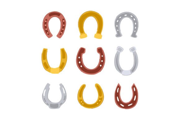 Download Horseshoe Set Cartoon - Horseshoe Collection