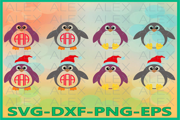 Download Penguin Monogram, Christmas - Penguin monogram Collection