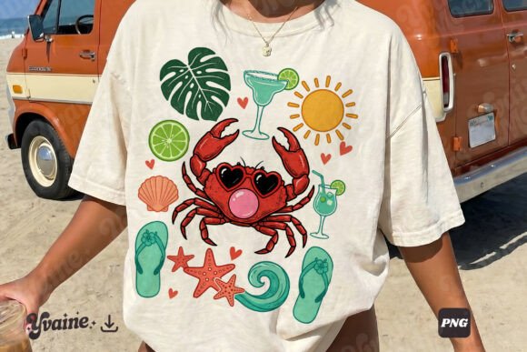 Download Funny Summer Crab Coastal Beach SVG PNG - Funny Collection