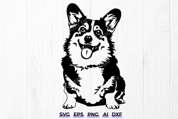 Download Funny Corgi Dog Silhouette SVG - Dog Dxf - Funny Collection