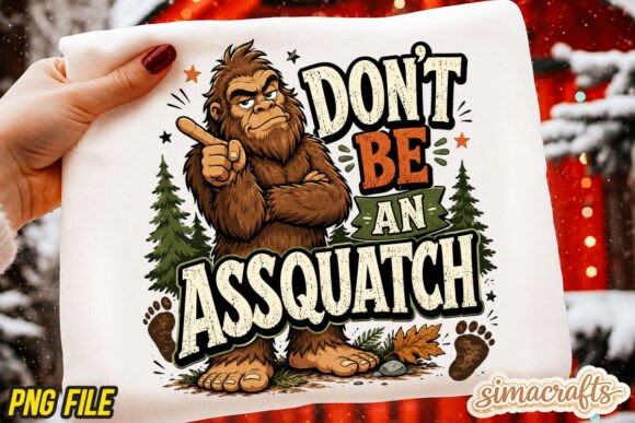Download Don’t Be an Assquatch Funny Bigfoot PNG - Premium Resources
