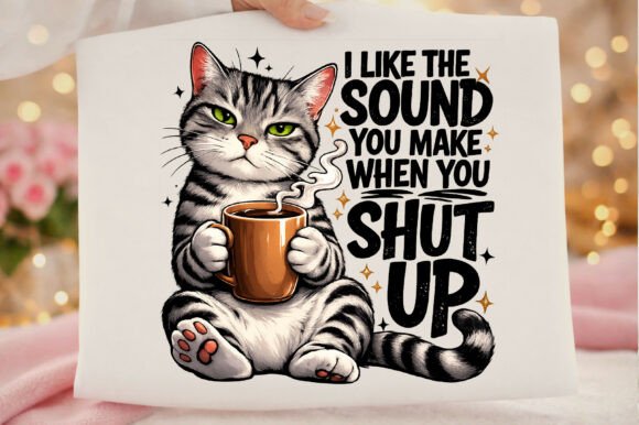 Download I Like the Sound Cat Coffee Funny Quotes - Premium Resources